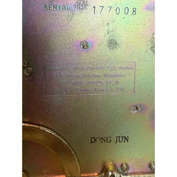 Vintage 70s Dong Jun Baroque Brass Victorian Ornate Rotary Dial Desk Telephone - Picture 9 of 9